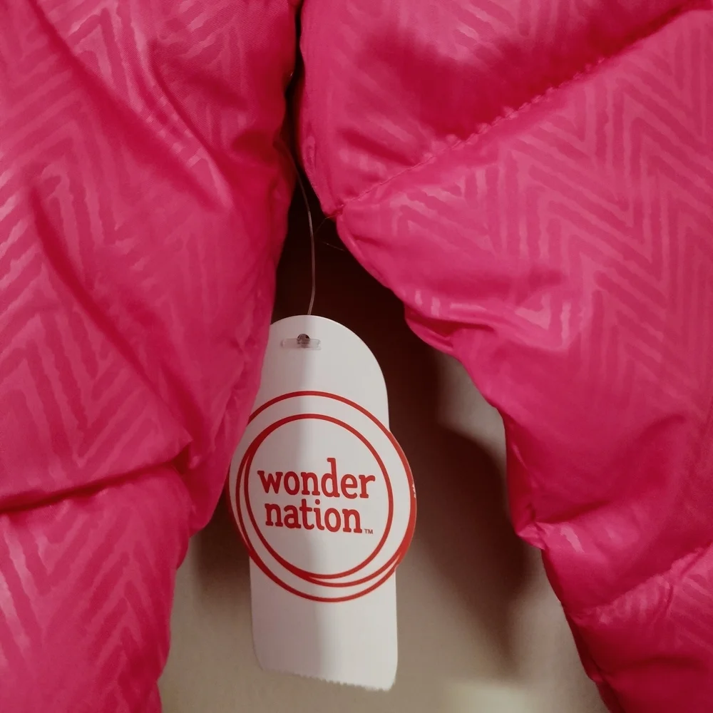 Wonder Nation Fuchsia Kids Puffer Jacket